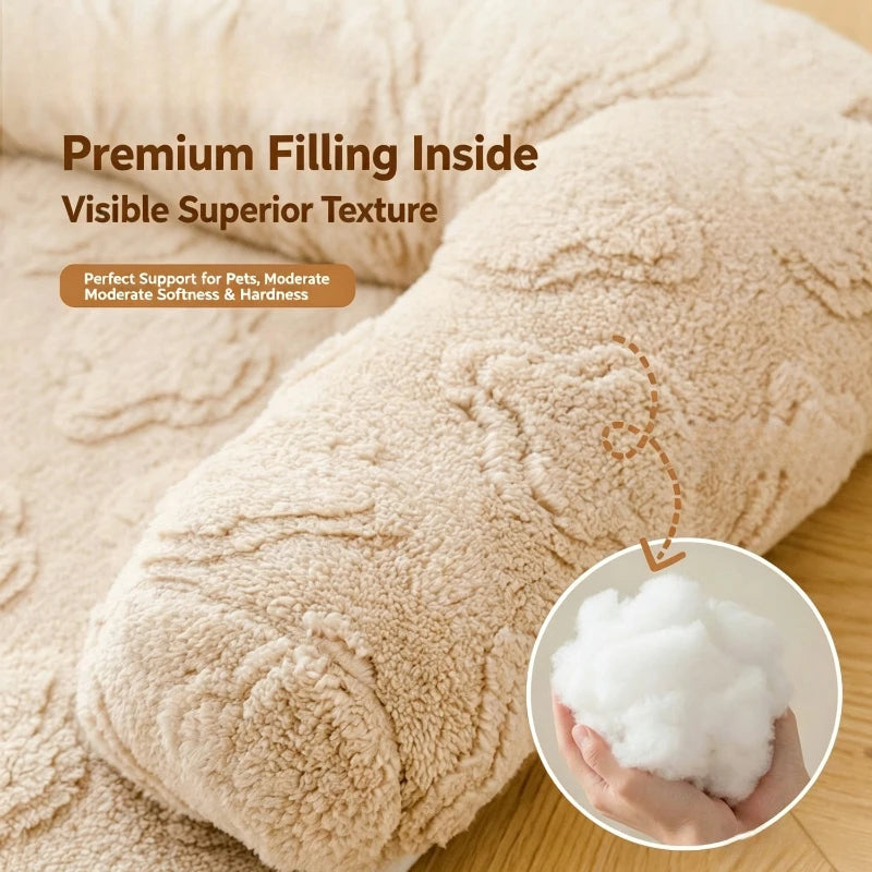 Fluffy Pet Bed Mat – Warm Anti-Slip Washable Cushion Cats & Dogs Pet Bed Mat SPOT