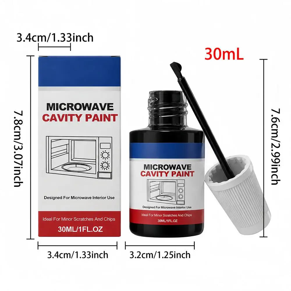 30ml Black Microwave Cavity Repair Paint – Scratch Touch-Up Kit Appliance Repair Paint SPOT a