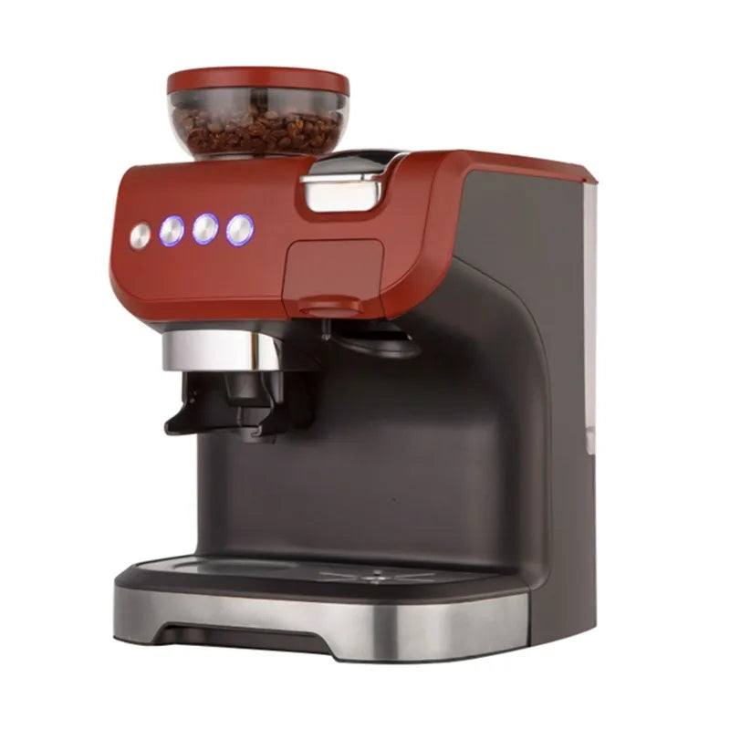 6-in-1 Multi-Capsule Espresso Maker with Built-In Grinder Capsule Espresso Machine SPOT Red
