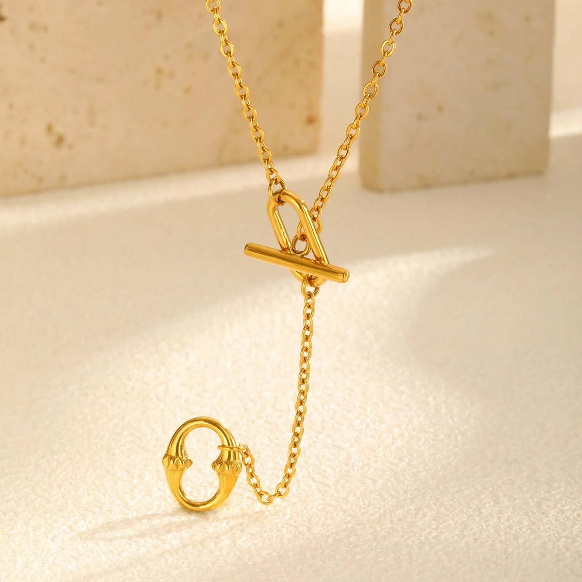 Minimalist Adjustable OT Buckle Chain Necklace – Women's Gift Chain Necklace SPOT