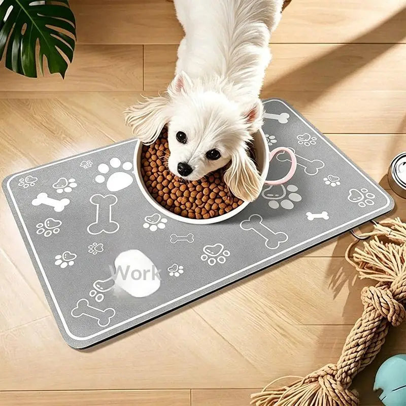 Diatomaceous Earth Pet Placemat – Anti-Slip Dog & Cat Feeding Mat Pet Feeding Mat SPOT