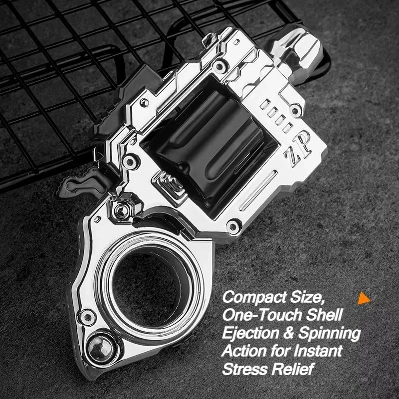Alloy Mini Revolver EDC Fidget Spinner Toy – Collectible Ring Gun Collectible Fidget Toy SPOT
