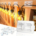 Clear Self-Adhesive Hooks for String & Christmas Lights (4/10 Pk) String Light Clips SPOT 10pcs