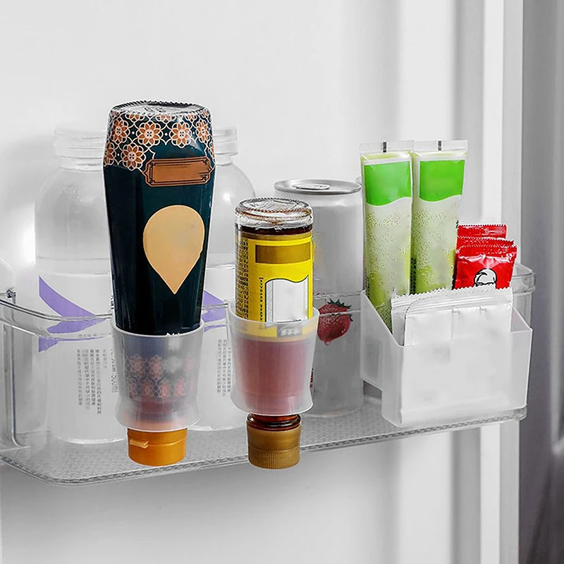 2-Pack Fridge Door Bottle Rack – Movable Spice Organizer Clips Fridge Door Organizer SPOT