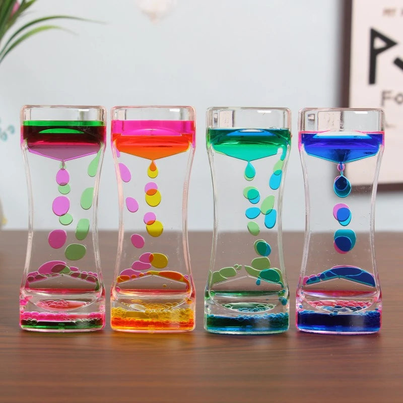 Liquid Hourglass Oil Drop Bubble Timer – Sensory Desk Decor Sensory Desk Toy SPOT