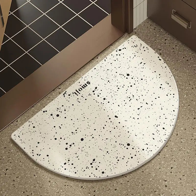 Oval Speckled Diatomite Bath Mat – Non-Slip & Quick-Dry Diatomite Bath Mat SPOT A
