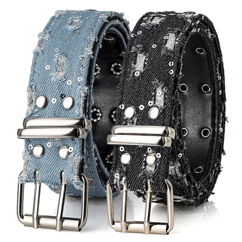 Y2K Star Pin Buckle Belt – Unisex Punk HipHop Jeans Accessory Fashion Belt SPOT