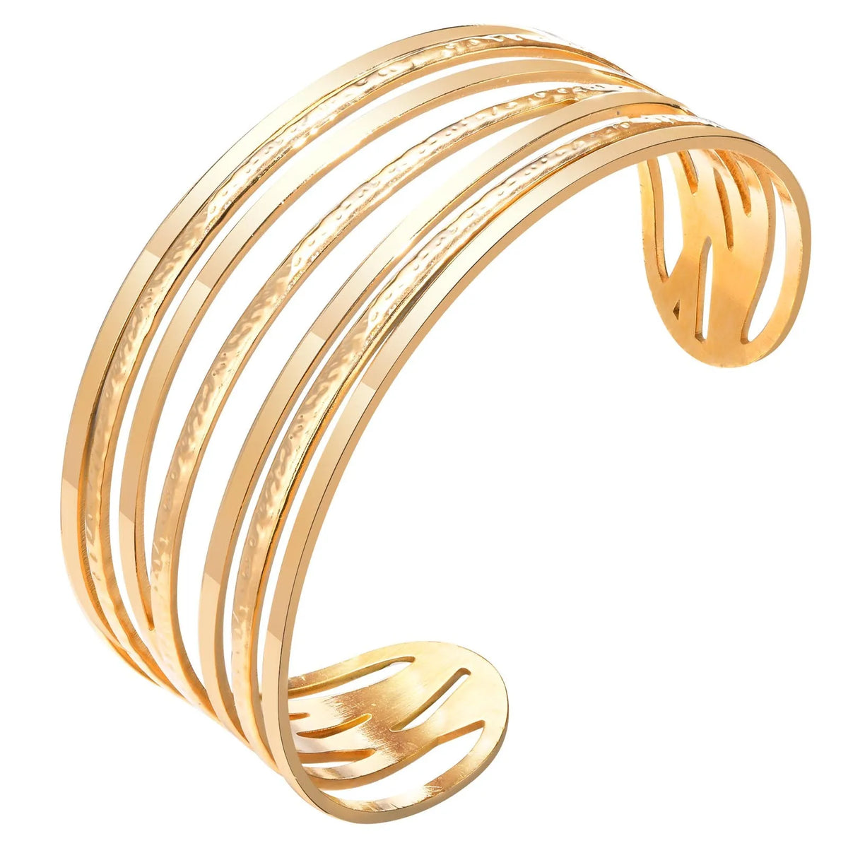 Meaeguet Multilayer Geometric Gold Cuff Bracelet for Women Cuff Bangle Bracelet SPOT