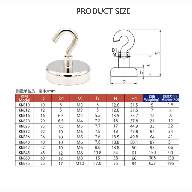 Heavy-Duty Magnetic Wall Hook – Stainless Steel Organizer Magnetic Wall Hook SPOT
