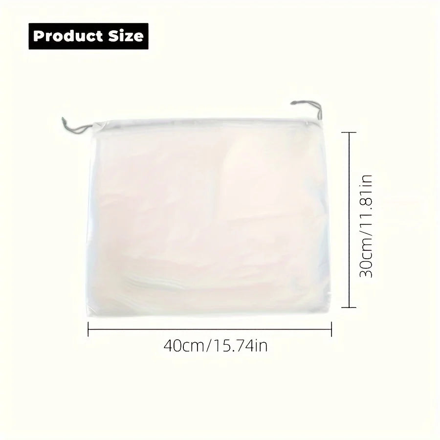 2-Pack White Satin Drawstring Bags – Dustproof Storage Pouches Satin Storage Pouch SPOT