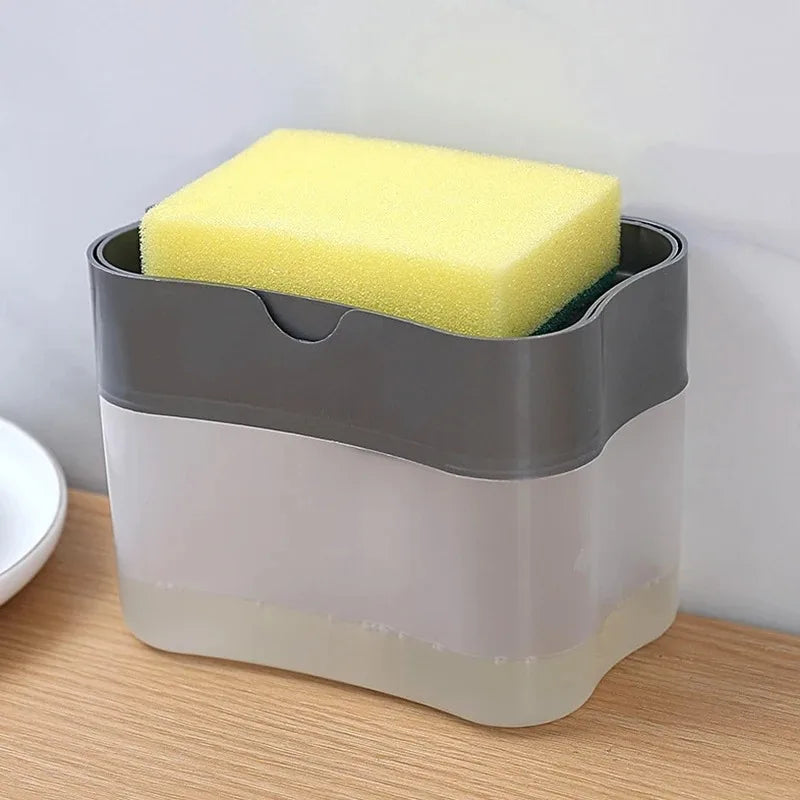 Manual Press Soap Dispenser Kit with Cleaning Cloth – Grey Soap Dispenser Kit SPOT