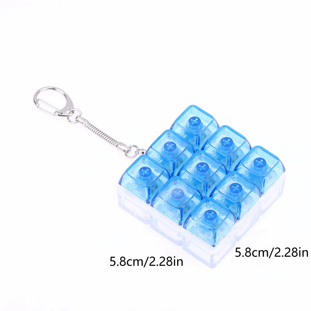 9-Key Mini Finger Keyboard Keychain – Clickable Fidget Toy Fidget Keychain Toy SPOT