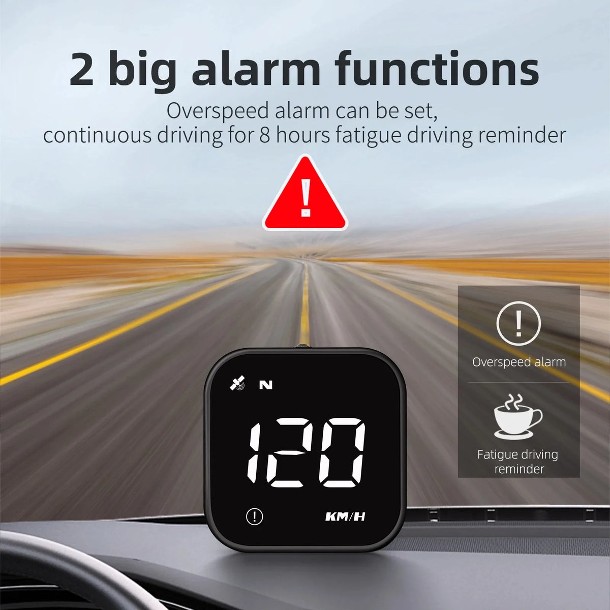 GPS Car HUD Head-Up Display – Digital Speedometer MPH/KMH Car HUD Display SPOT