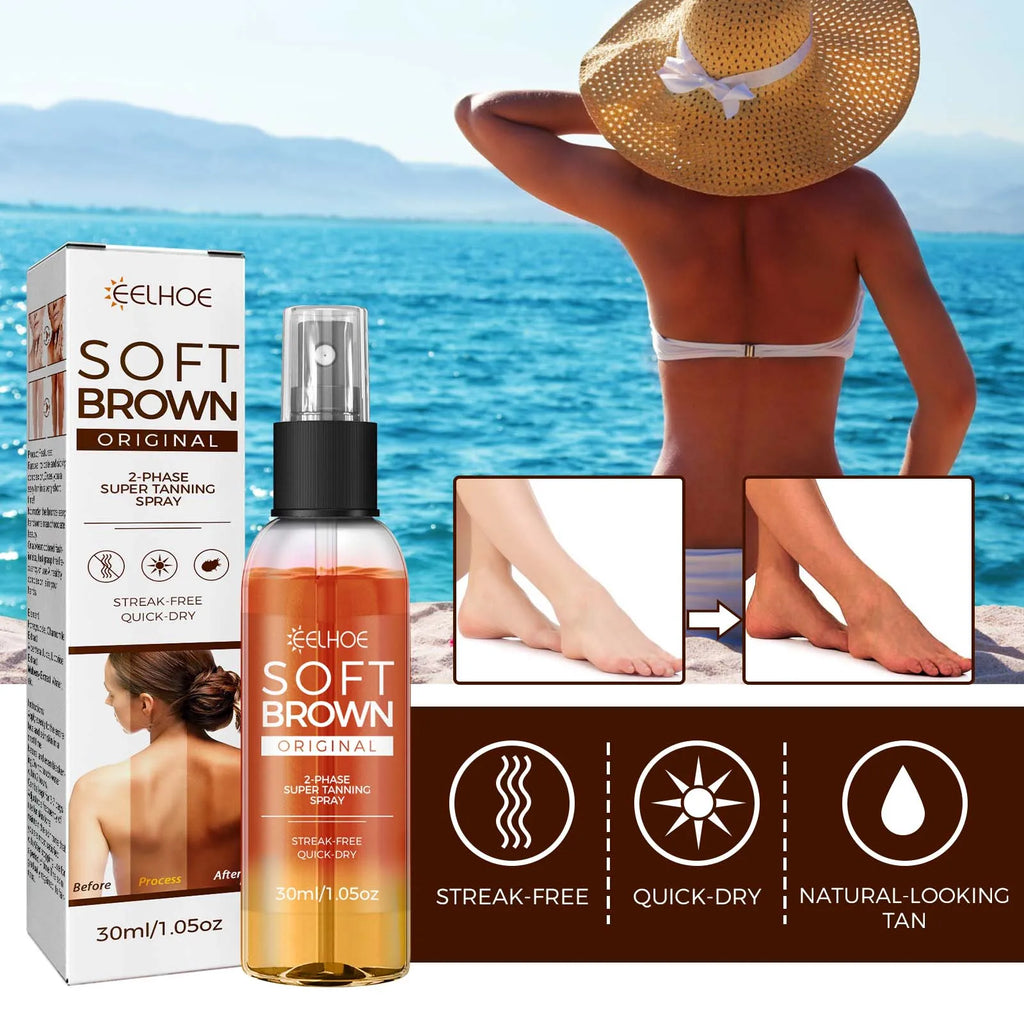 Eelhoe Self Tanning Spray – Natural Bronze Glow, 30ml Self Tanning Spray SPOT