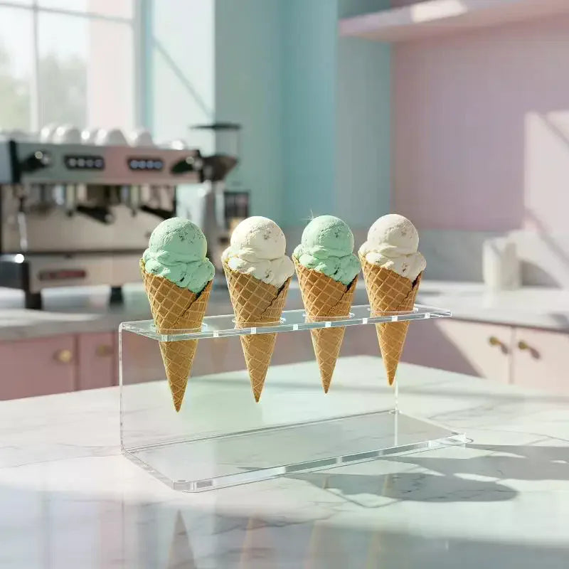 Acrylic Ice Cream Cone Holder – Clear Dessert Display Stand Dessert Display Stand SPOT