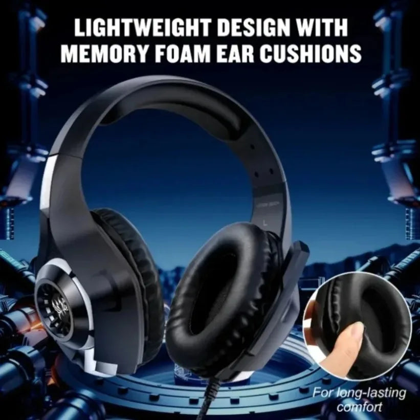 VIKEFON RGB Gaming Headset with Mic – Stereo Surround Sound Gaming Headset SPOT