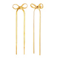 Bow Drop Dangle Earrings – Bowknot Tassel Statement Jewelry Drop Dangle Earrings SPOT ED-717G