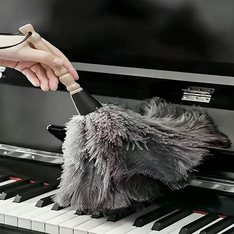 Ostrich Feather Duster – Anti-Static Wood Handle Duster Feather Duster SPOT