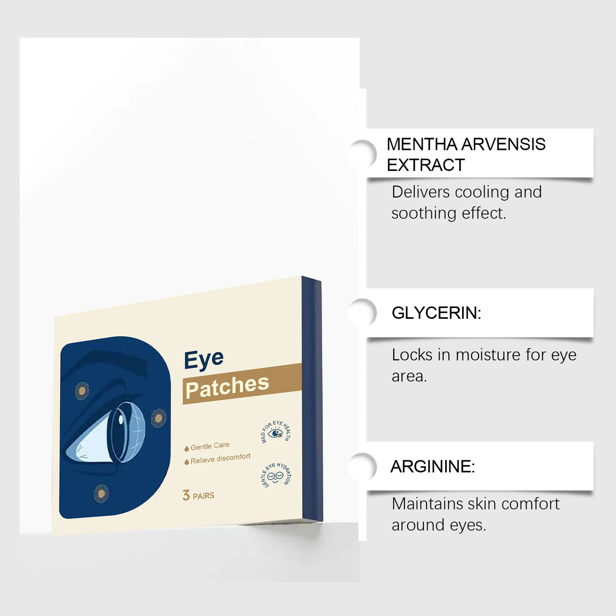 Hoygi Cooling Under Eye Patches – Hydrating Gel Mask, 3 Pairs Under Eye Patches SPOT