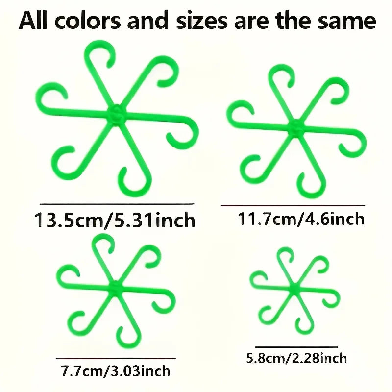 4-Pack Transparent U-Shaped Foldable Plant Support Stakes Plant Support Stakes SPOT