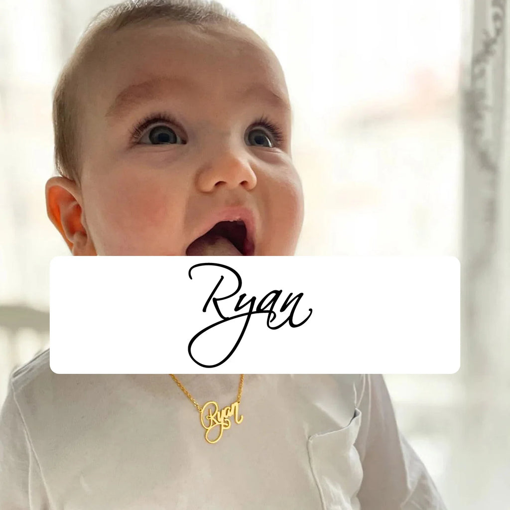 Personalized Name Necklace for Kids – Custom Stainless Steel Custom Name Necklace SPOT Picture style 1 Gold Color 40CM-45CM