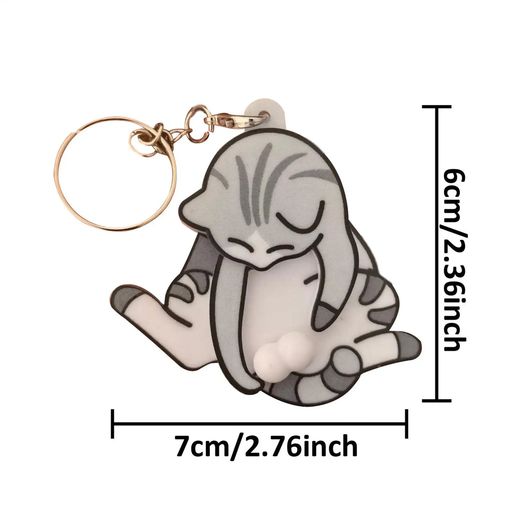 Mischief Cat Interactive Keychain – Playful Ball Pendant Novelty Keychain Pendant SPOT