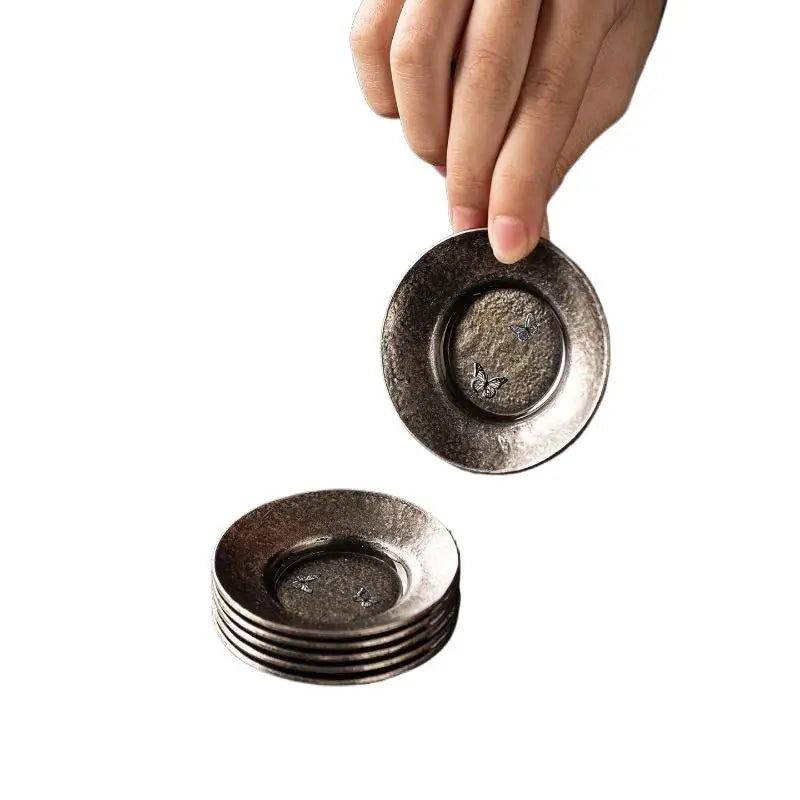 Antique Alloy Lotus Tea Coaster – Zen Heat-Insulated Cup Mat Tea Cup Coaster SPOT
