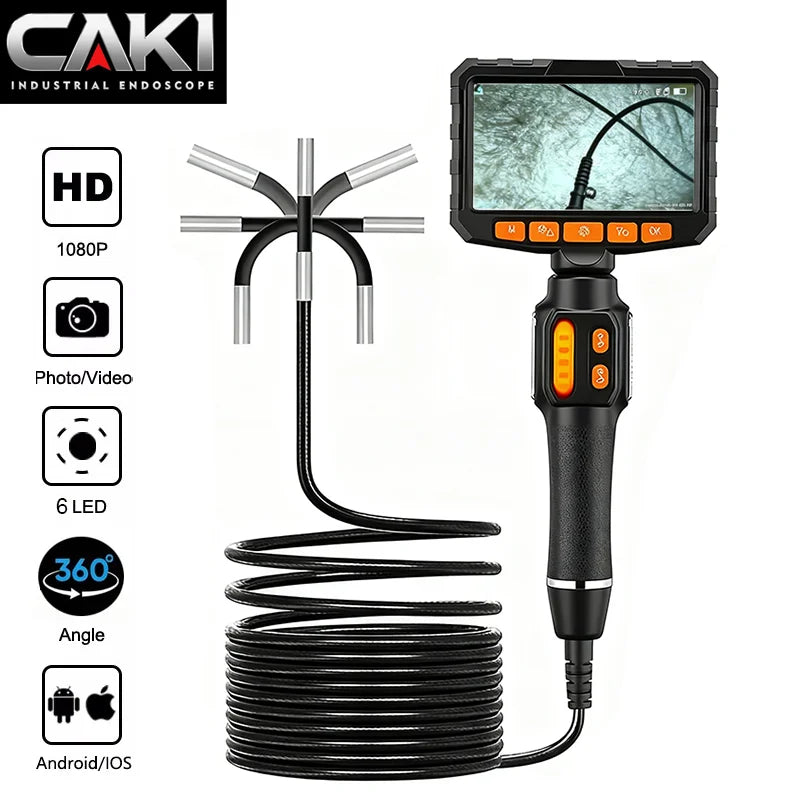 HD 1080P Articulating Borescope – 4.3" LCD Inspection Camera Inspection Borescope SPOT