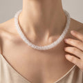Chunky Crystal Beaded Choker Necklace – Multi-Color Women's Gift Beaded Choker Necklace SPOT NC-3050W