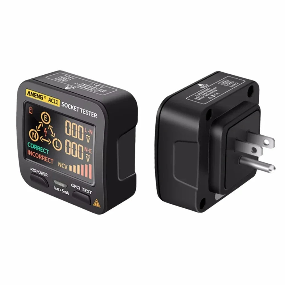 ANENG AC11 Digital Socket Tester – EU/US/UK/AU Voltage Checker Socket Tester SPOT US PLUG