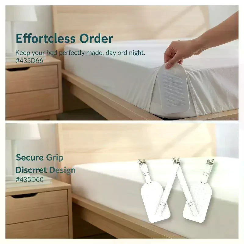 Adjustable Elastic Bed Sheet Clips – Fitted Bedding Fasteners Bedding Fasteners SPOT