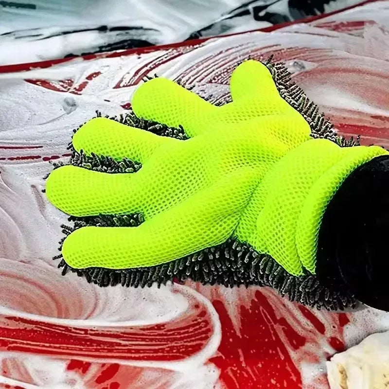 Microfiber Car Wash Gloves – Scratch-Free Chenille Cleaner Car Wash Gloves SPOT