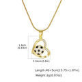 Enamel Soccer Ball Pendant Necklace – 18K Gold Plated Steel Pendant Necklace SPOT PNB-411G01 40cm - 45cm