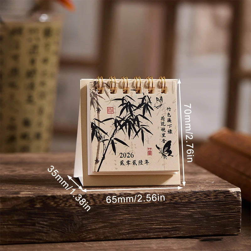 2026 Mini Coil Desk Calendar – Planner & Desktop Decoration Mini Desk Calendar SPOT