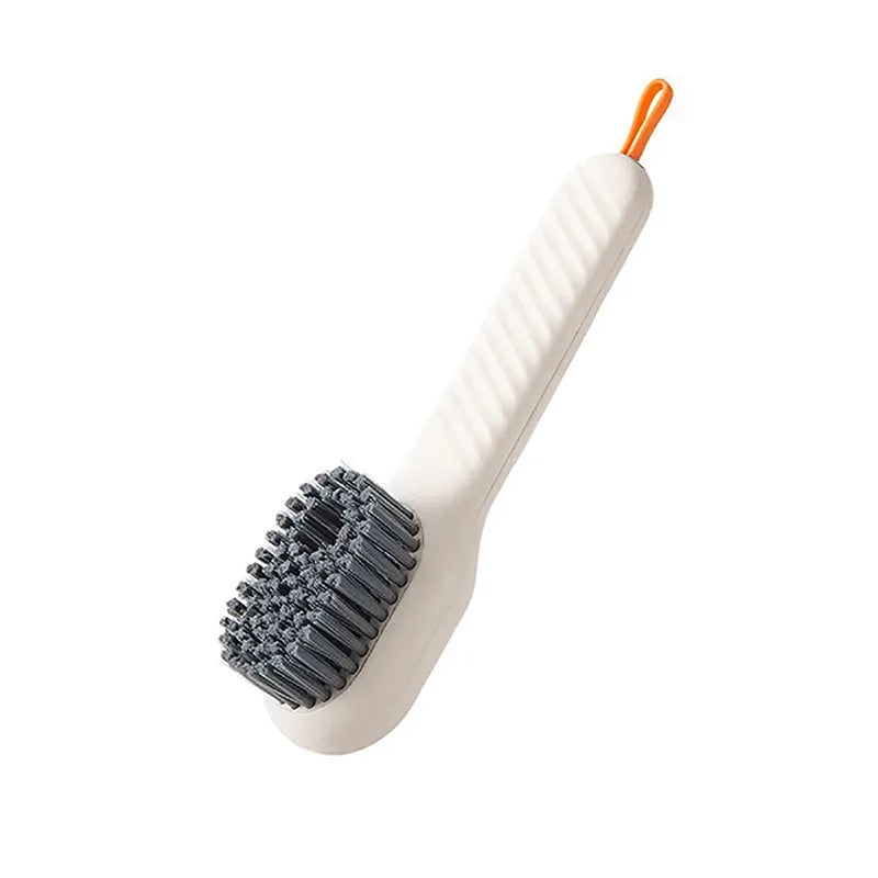 Soap Dispensing Shoe & Clothes Brush – Auto Liquid Bristle Soap Dispensing Brush SPOT White