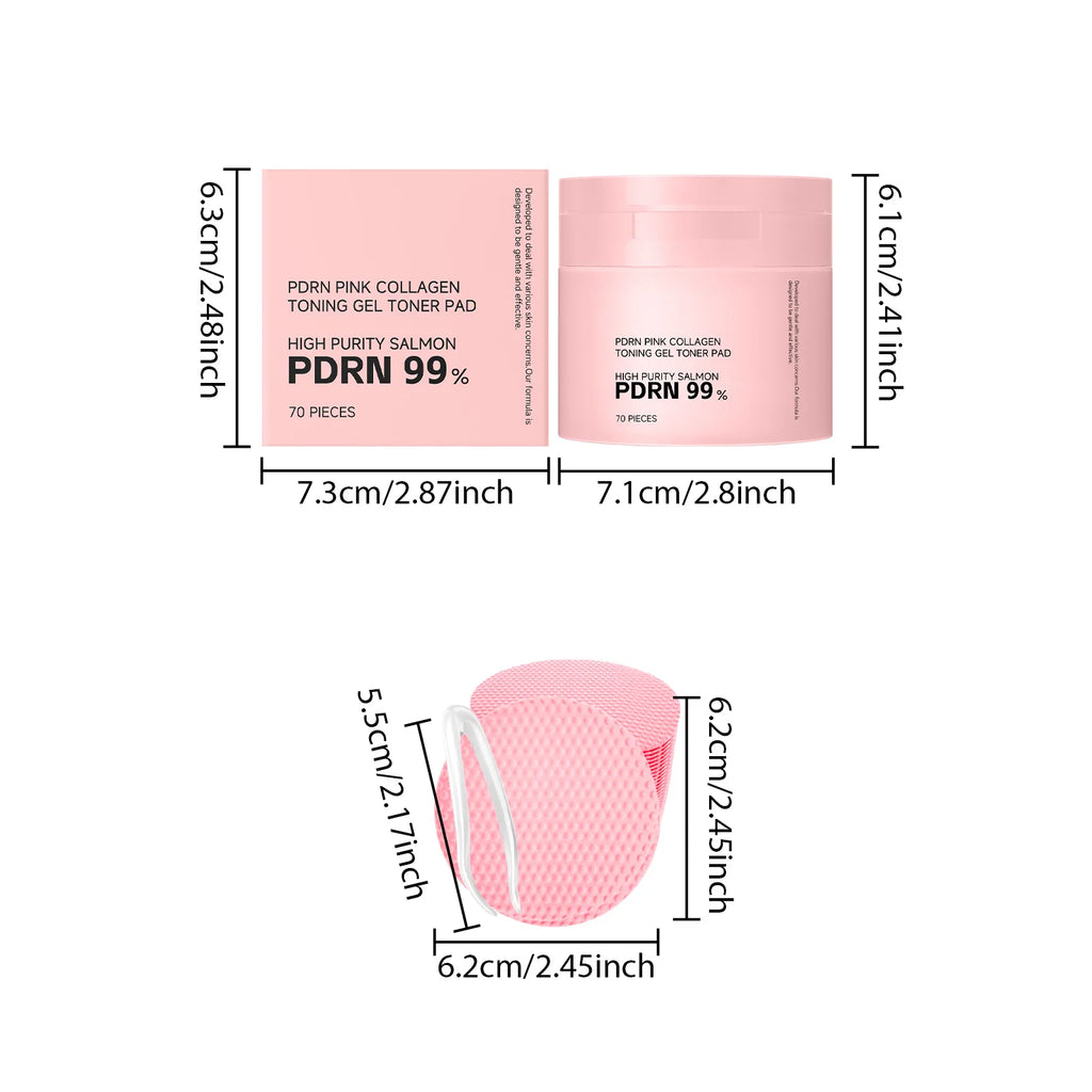 PDRN Pink Collagen Toning Gel Pads – Hydrating & Brightening Collagen Toner Pads SPOT