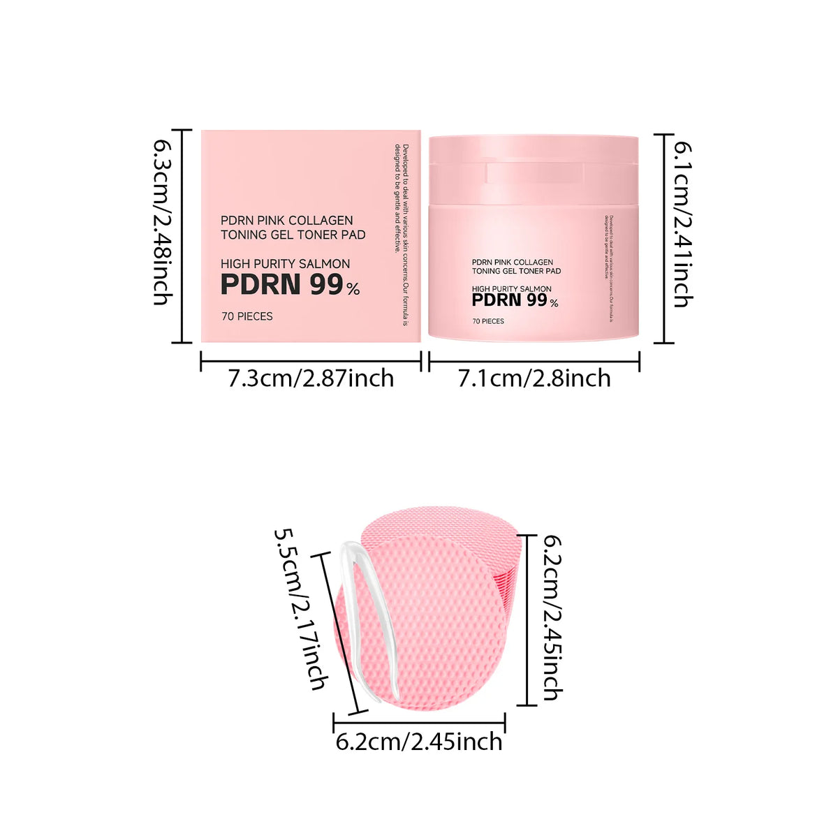 PDRN Pink Collagen Toning Gel Pads – Hydrating & Brightening Collagen Toner Pads SPOT