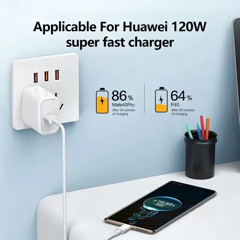 120W USB to USB-C Fast Charging Cable 10A – 1M 1.5M 2M USB-C Charging Cable SPOT