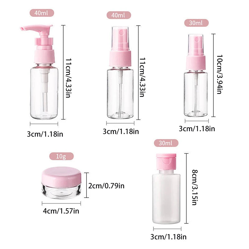 11-Piece Travel Refillable Bottle Set – Toiletry Containers Travel Bottle Set SPOT