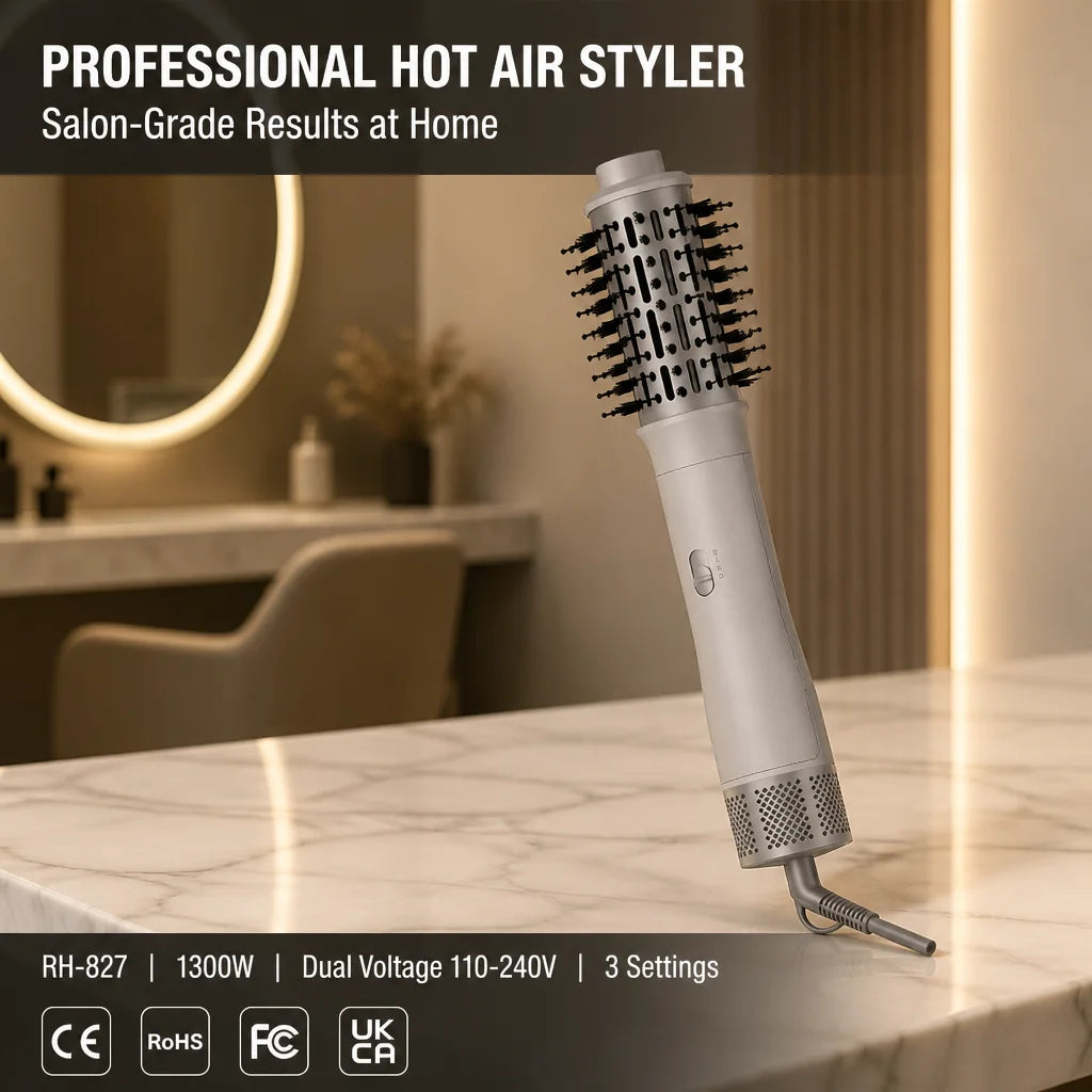 2-in-1 Hair Dryer Brush – Straightening & Curling Styler Hair Dryer Brush SPOT
