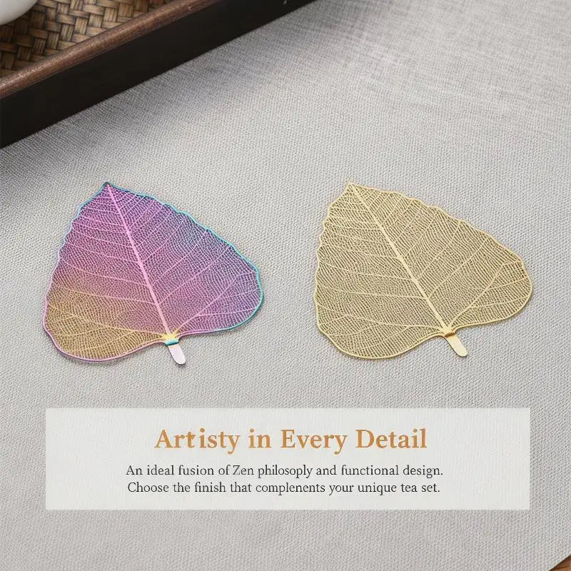 Bodhi Leaf Stainless Steel Tea Strainer – Iridescent Infuser Tea Strainer SPOT