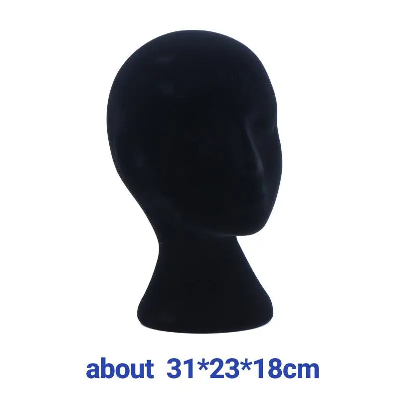 Black Foam Mannequin Head 52cm – Wig Display & Storage Stand Wig Display Stand SPOT A25