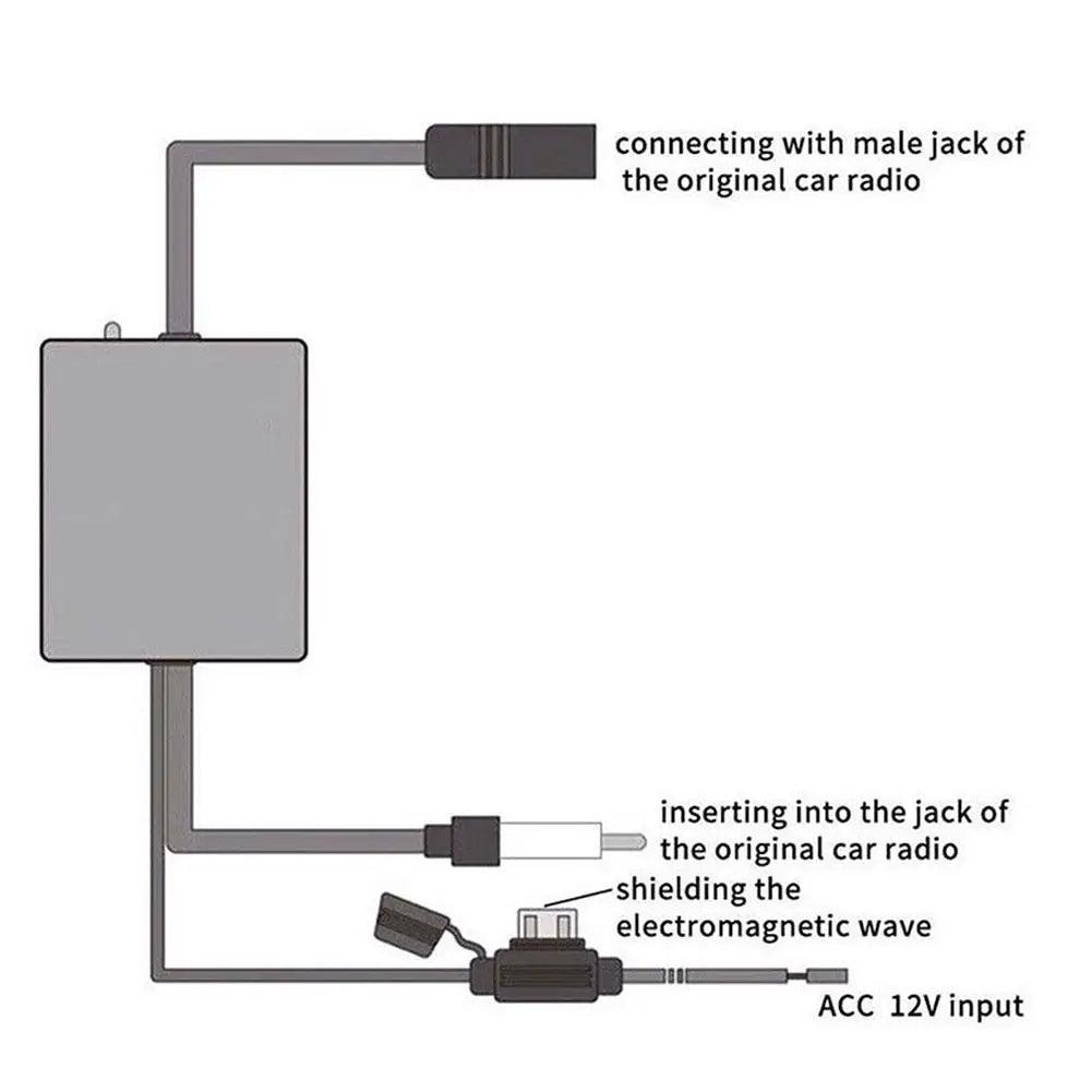 12V AM/FM Car Radio Antenna Signal Amplifier Booster Antenna Signal Booster SPOT