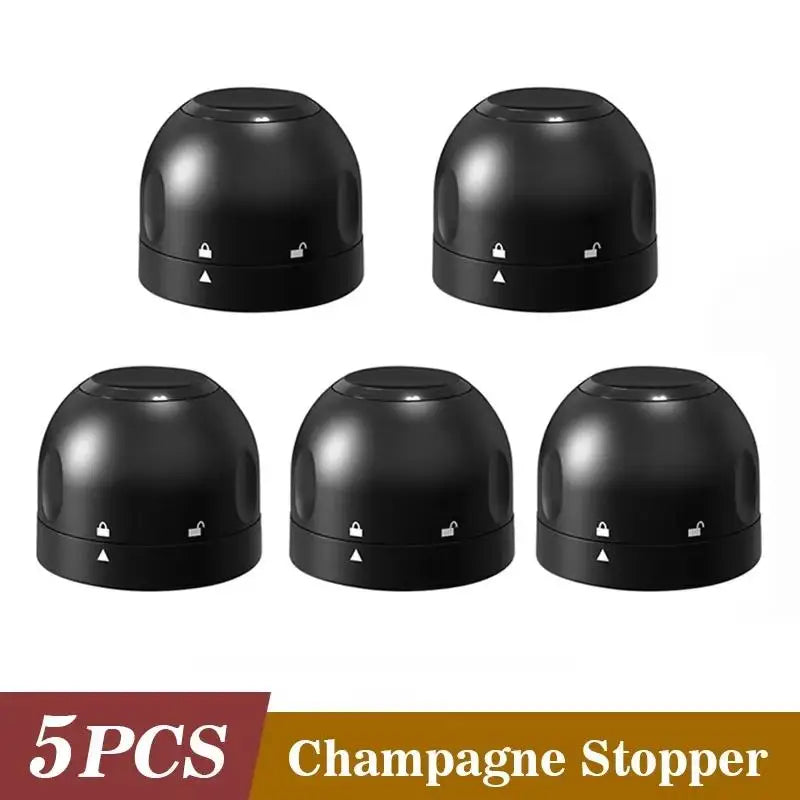 Vacuum Wine Bottle Stopper – Leak-Proof ABS Preserver Wine Bottle Stopper SPOT 5pcs B