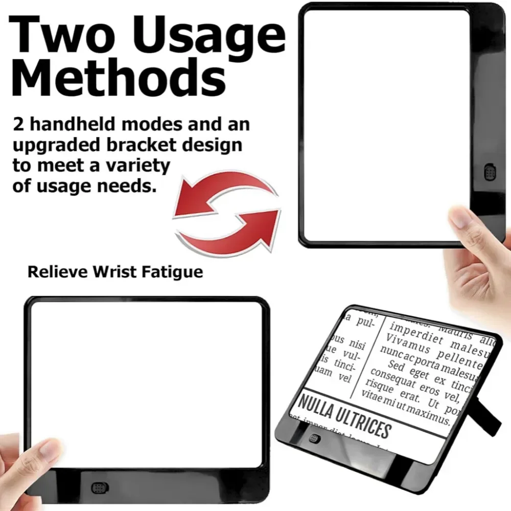 Full Page 3X LED Magnifying Glass – Hands-Free Reading Aid LED Reading Magnifier SPOT