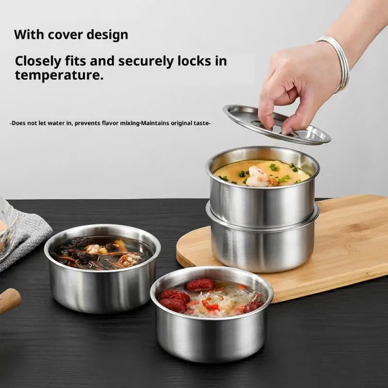 Stainless Steel Steamed Egg Bowl with Lid – Multi-Use Steamed Egg Bowl SPOT Default Title