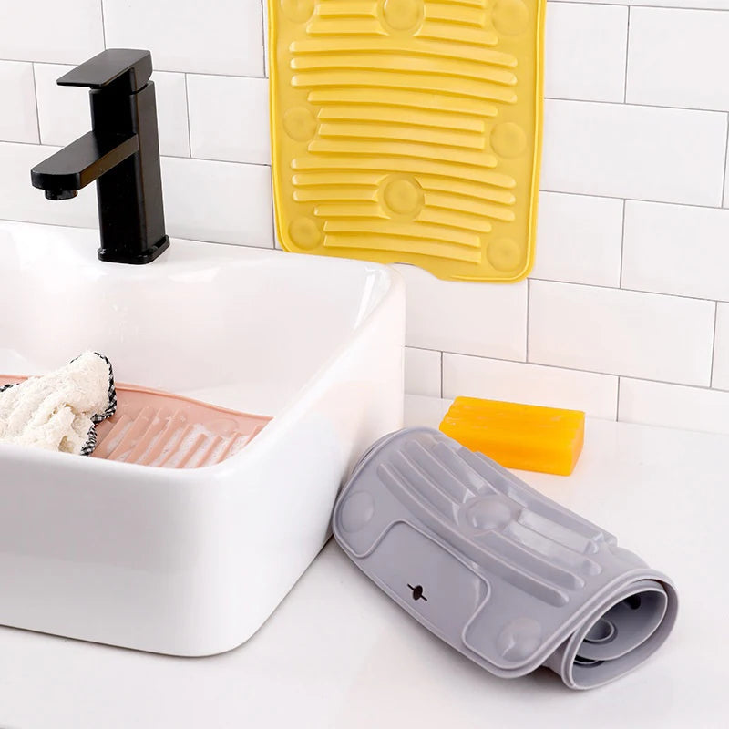 Silicone Laundry Scrub Board – Foldable, Hangable & Portable Laundry Scrub Board SPOT