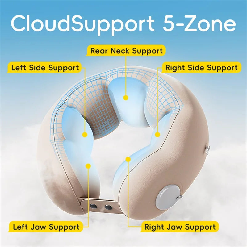 Inflatable Travel Neck Pillow – Adjustable U-Shape & Washable Inflatable Travel Pillow SPOT