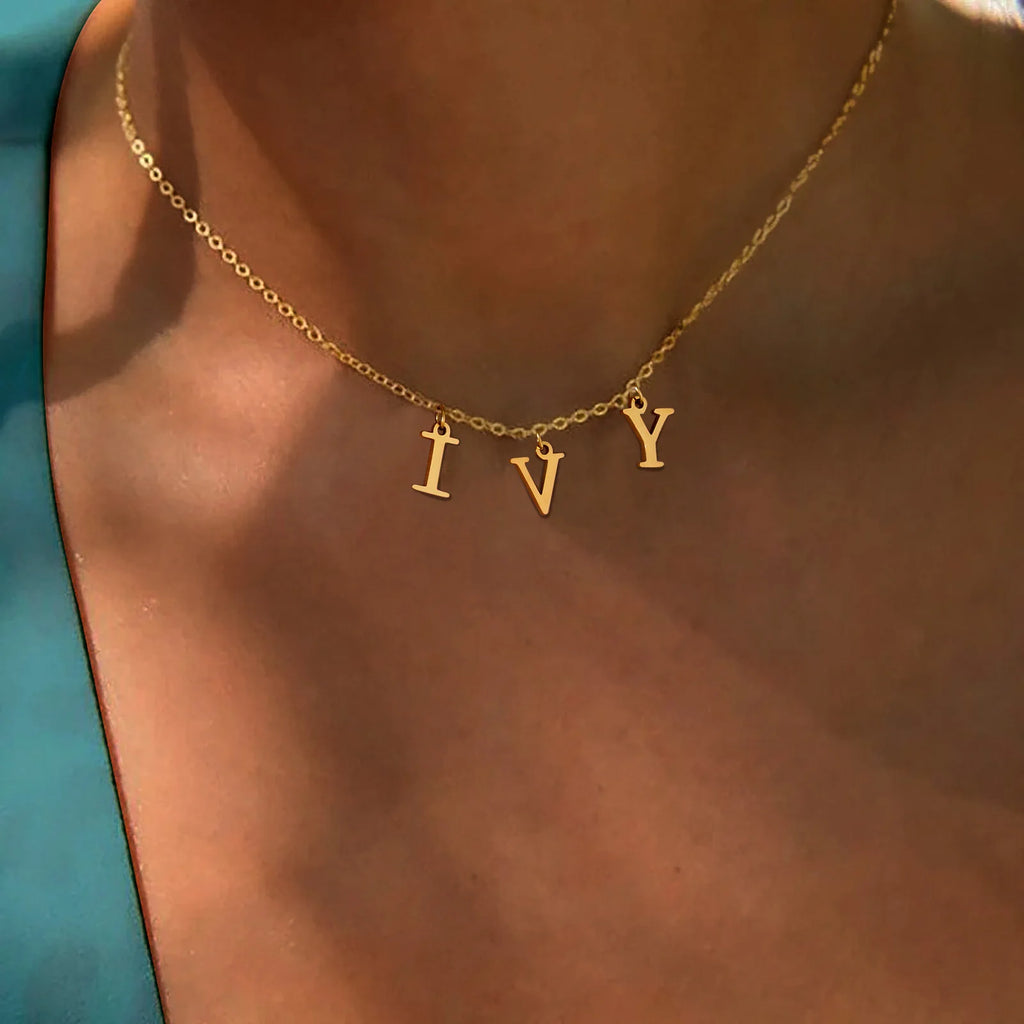 Personalized Initial Letter Necklace – Custom Name Pendant Custom Name Necklace SPOT