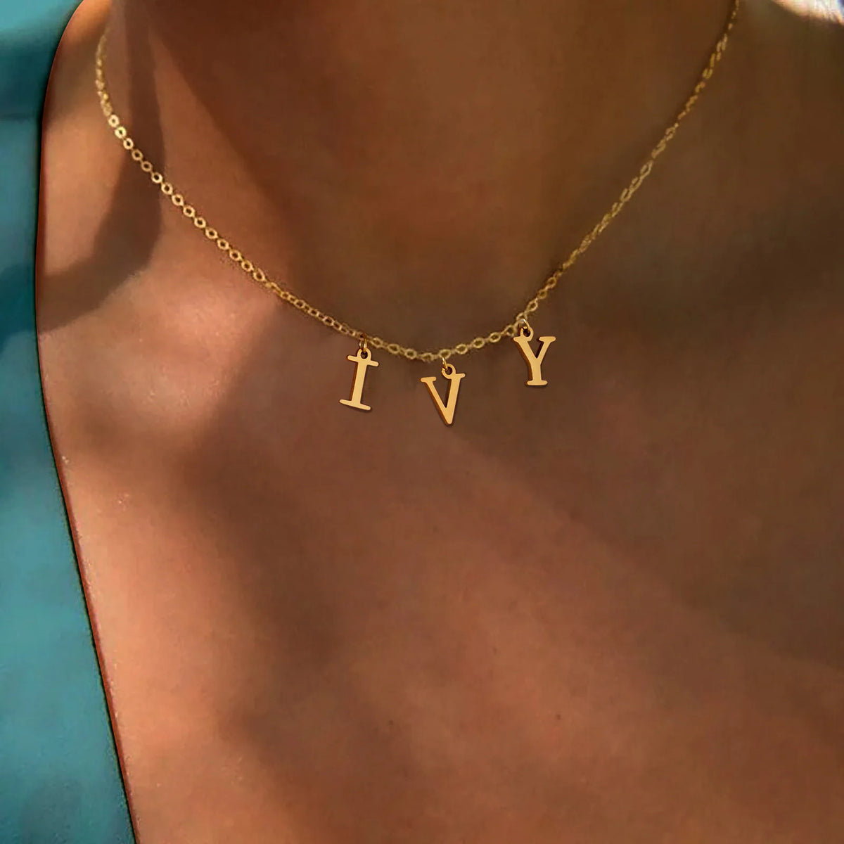 Personalized Initial Letter Necklace – Custom Name Pendant Custom Name Necklace SPOT